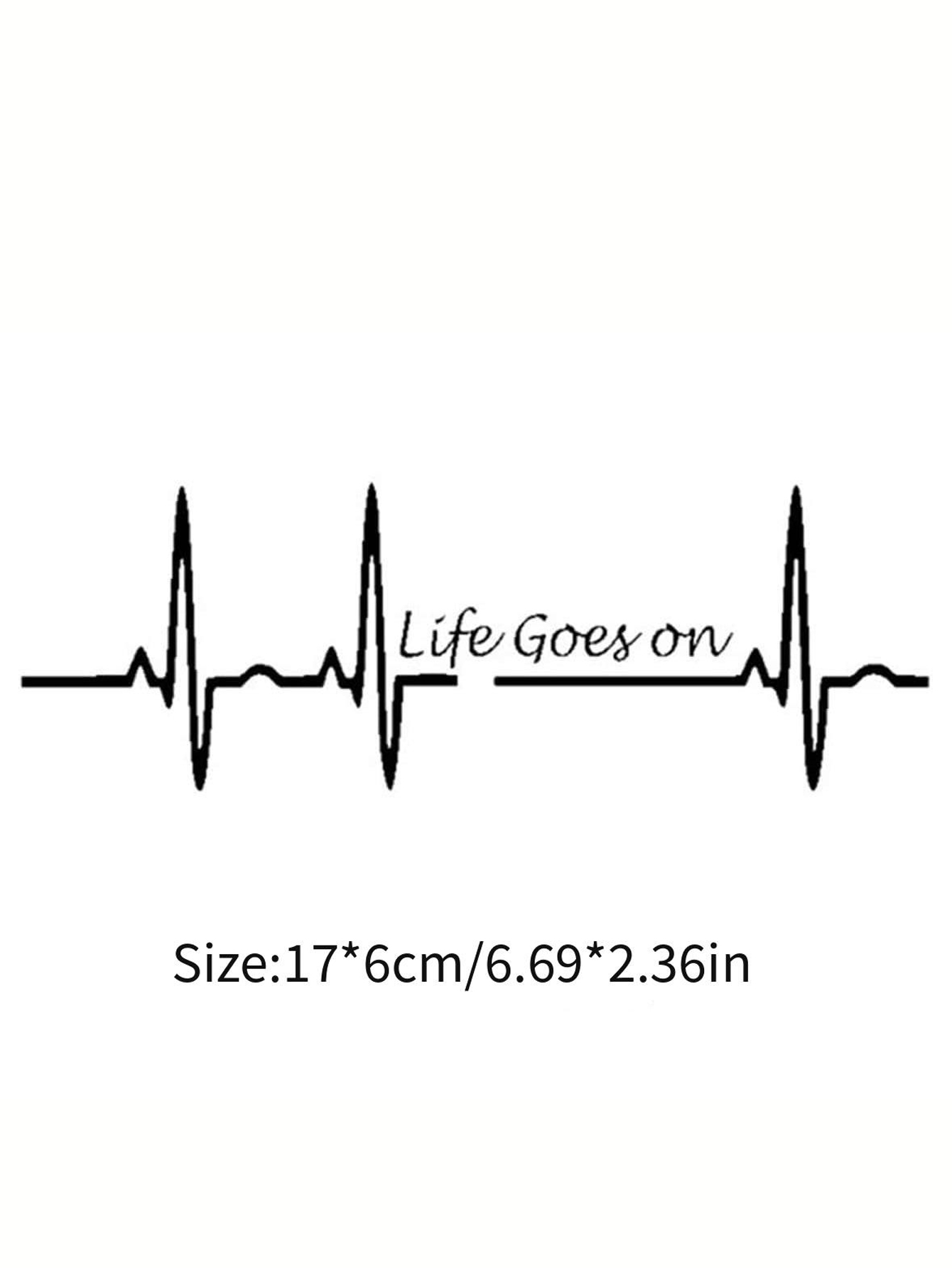 Customized ECG Pattern Car Sticker Decal